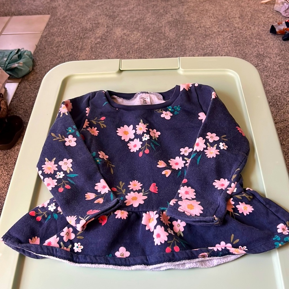 Carter’s 3T Floral Baby Doll Sweater